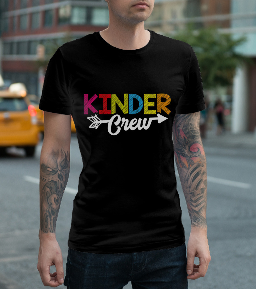 Kinder Crew Kindergarten Teacher Student Arrow T-Shirt