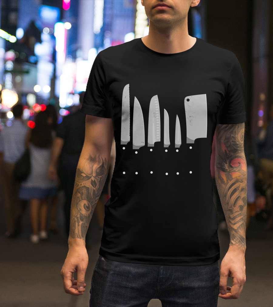 Knife Kit Kitchen Tools Gadget Chef Collection T-Shirt