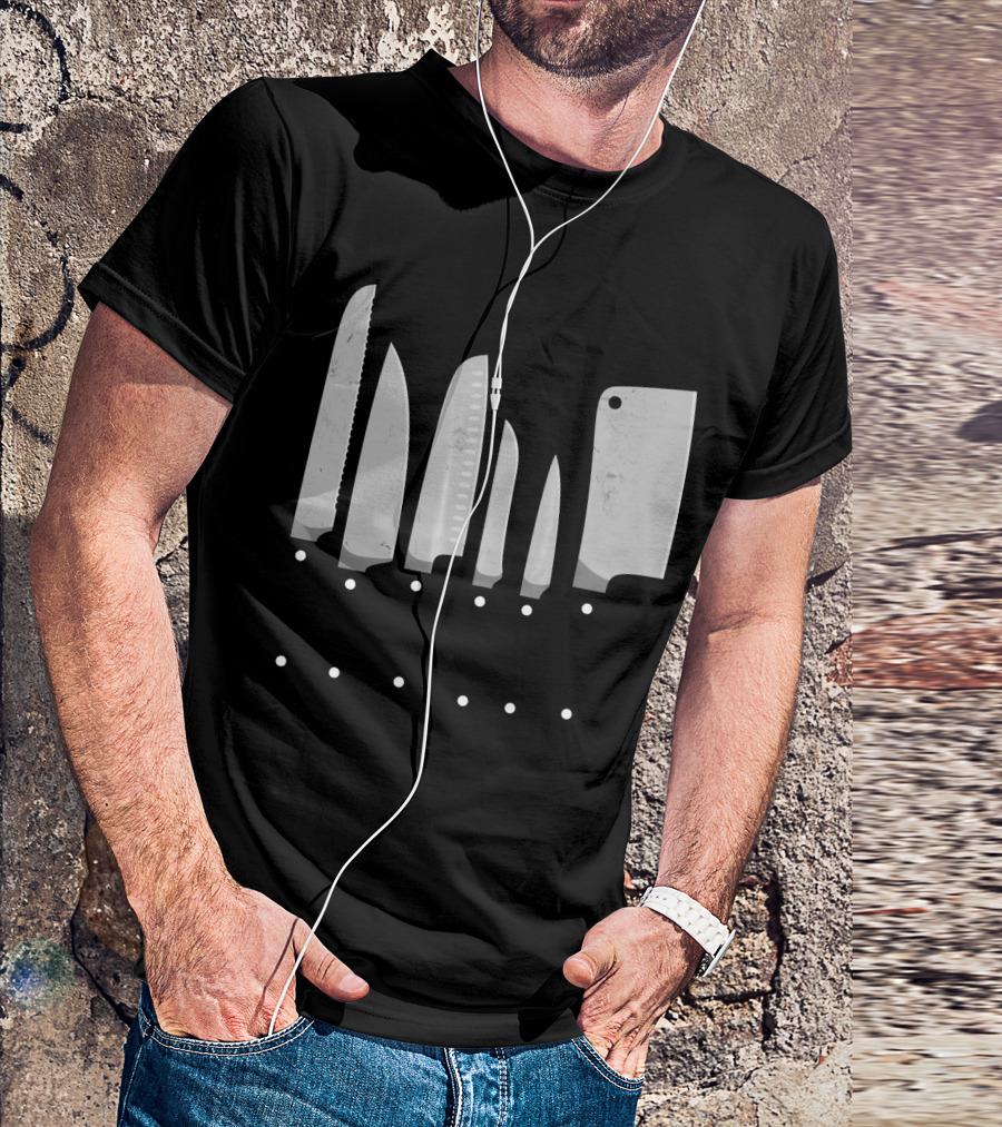Knife Kit Kitchen Tools Gadget Chef Collection T-Shirt