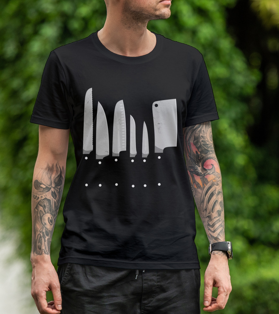 Knife Kit Kitchen Tools Gadget Chef Collection T-Shirt
