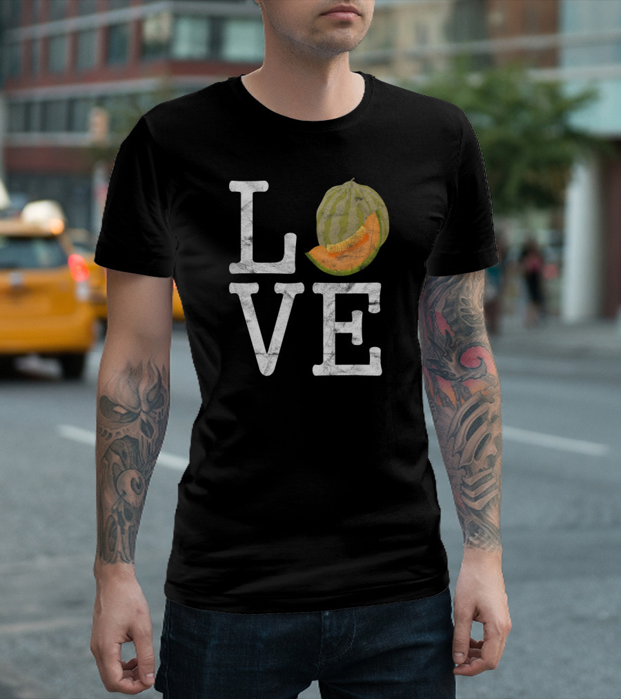 LOVE Cantaloupe Funny Fruits Food Humor T-Shirt