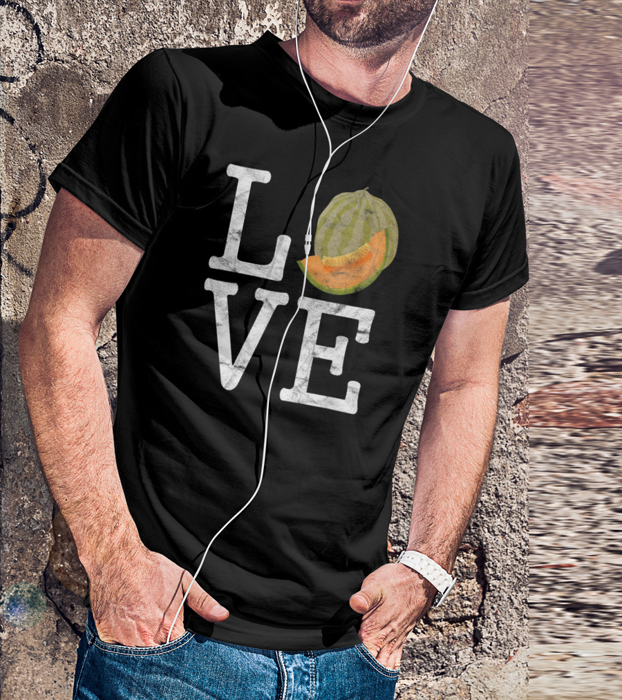 LOVE Cantaloupe Funny Fruits Food Humor T-Shirt