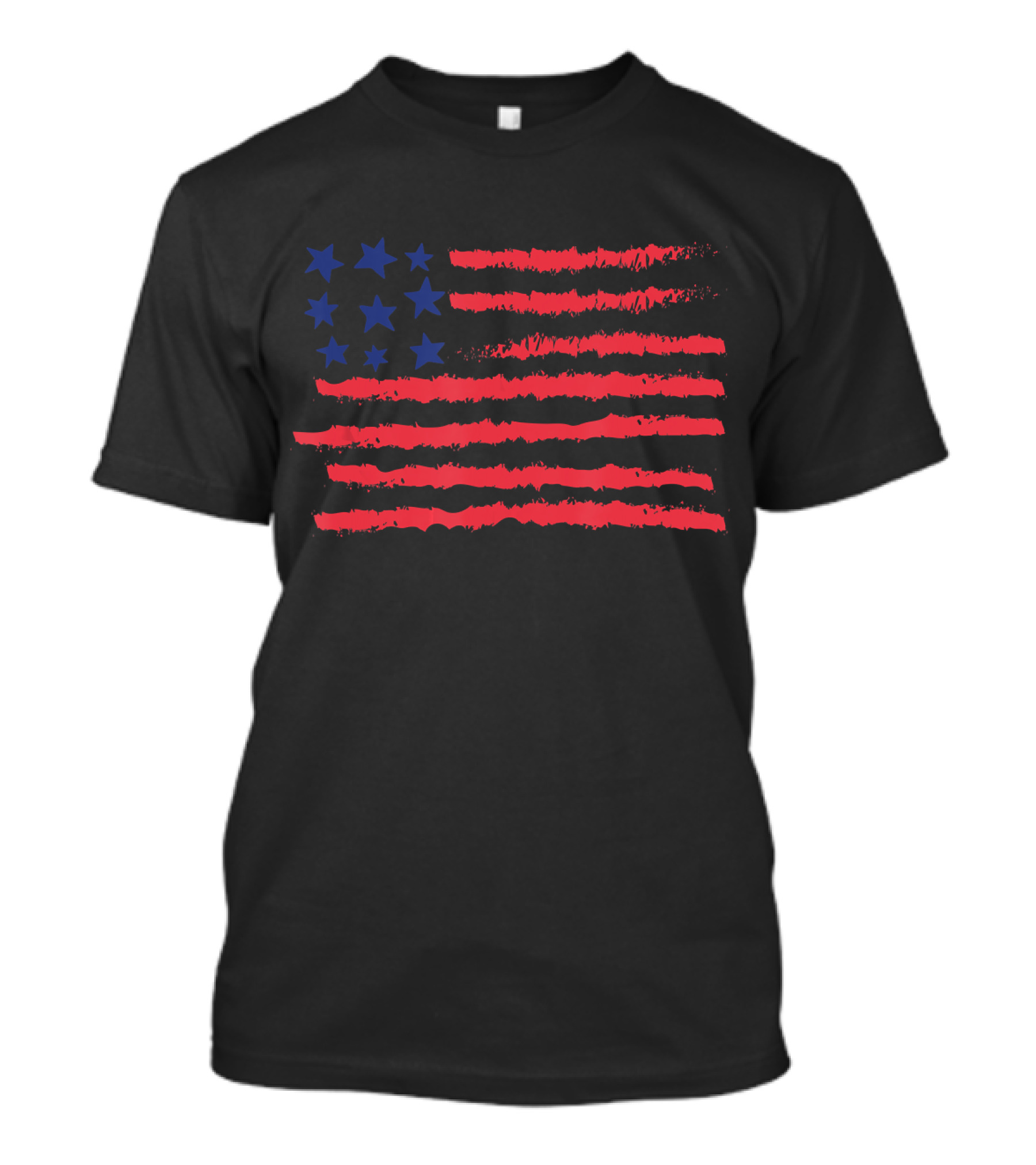 4th Of July American Flag Stars And Stripes Kids Drawing T-Shirt