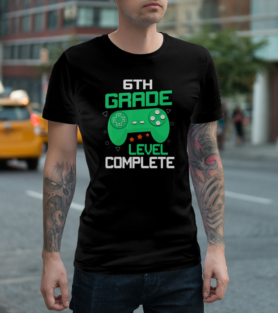 6th Grade Level Complete Gamer Gaming Controller T-Shirt