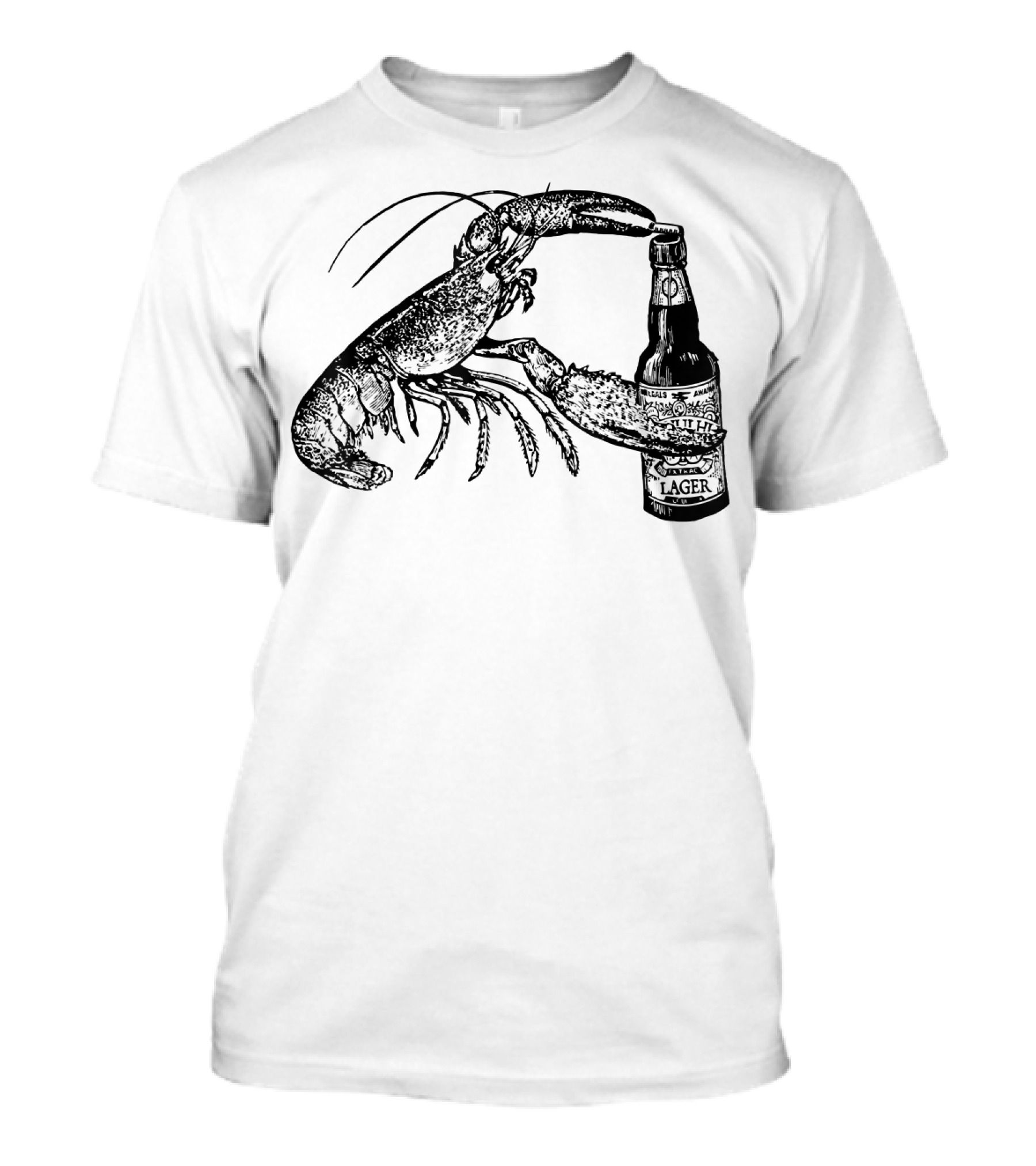 Beer Drinking Lobster Enjoying Craft Lager T-Shirt