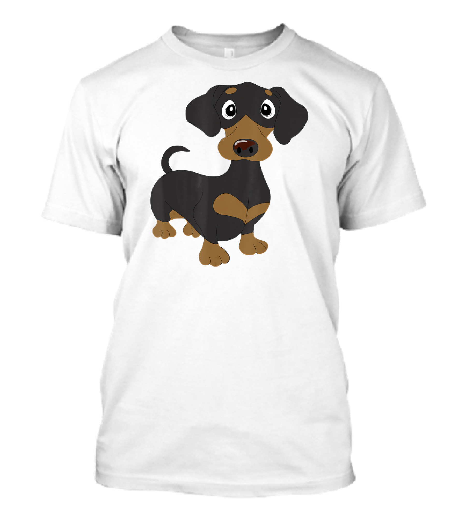 Black And Tan Dachshund Wiener Dog Cartoon Pup Brown Pfl119b2622 T-Shirt