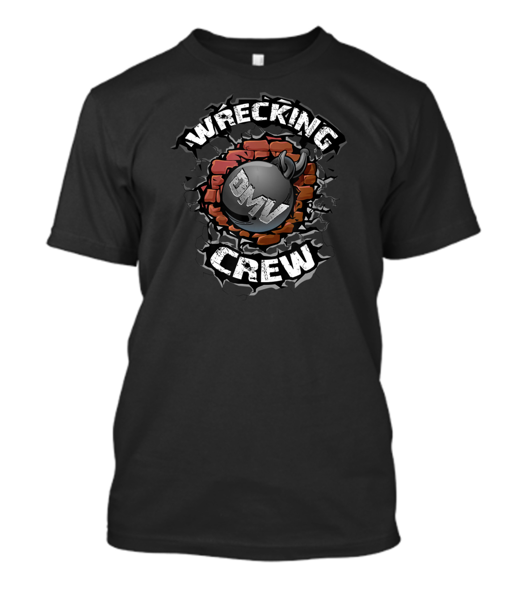 DMV Wrecking Crew Brick Wall Demolition T-Shirt