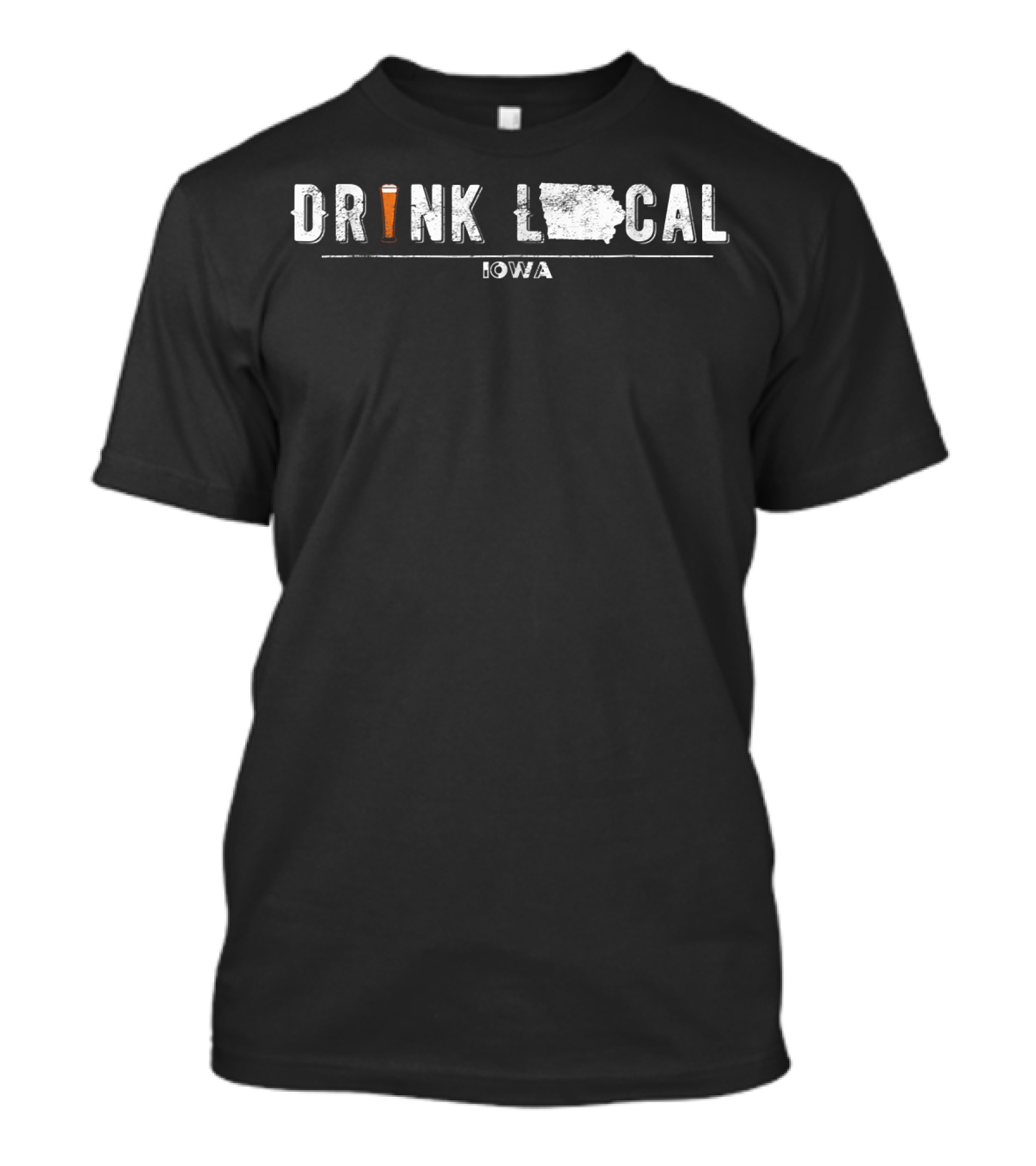 Drink Craft Beer Drink Local Iowa Map Icon Pint Glass T-Shirt