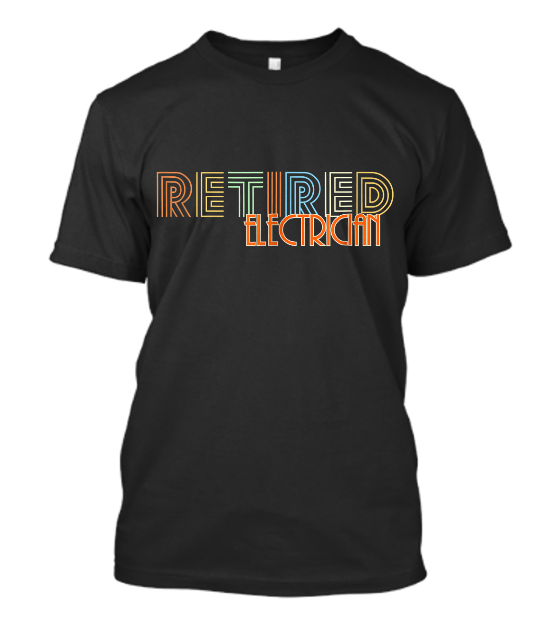 Retired Electrician Retro Style Vintage Retirement T-Shirt