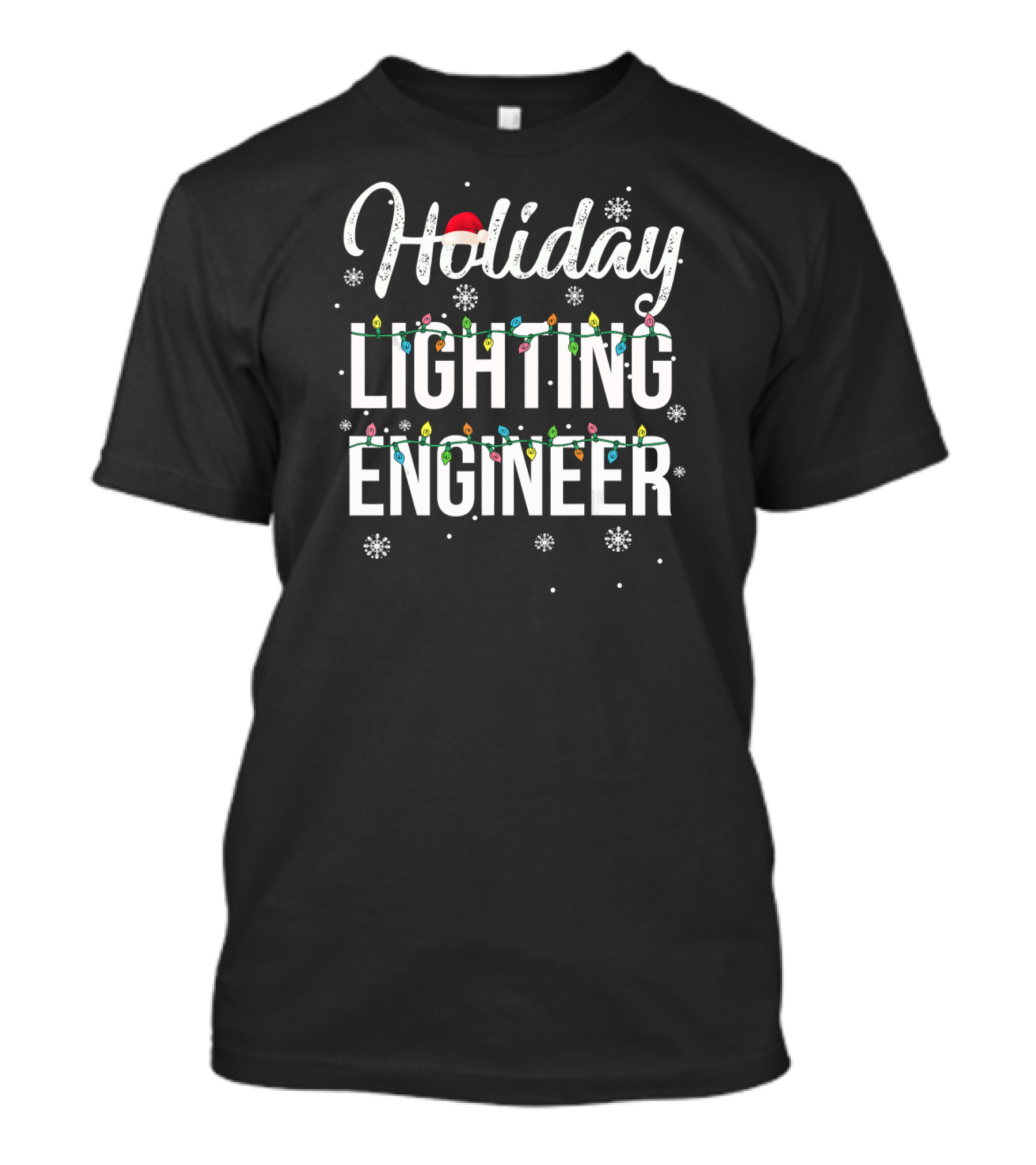 Holiday Lighting Engineer Christmas Light String Snowflakes T-Shirt