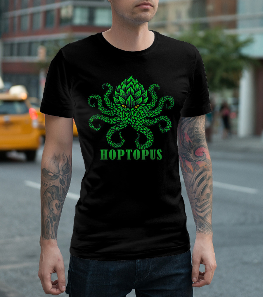Hoptopus Craft Beer Hops And Octopus T-Shirt