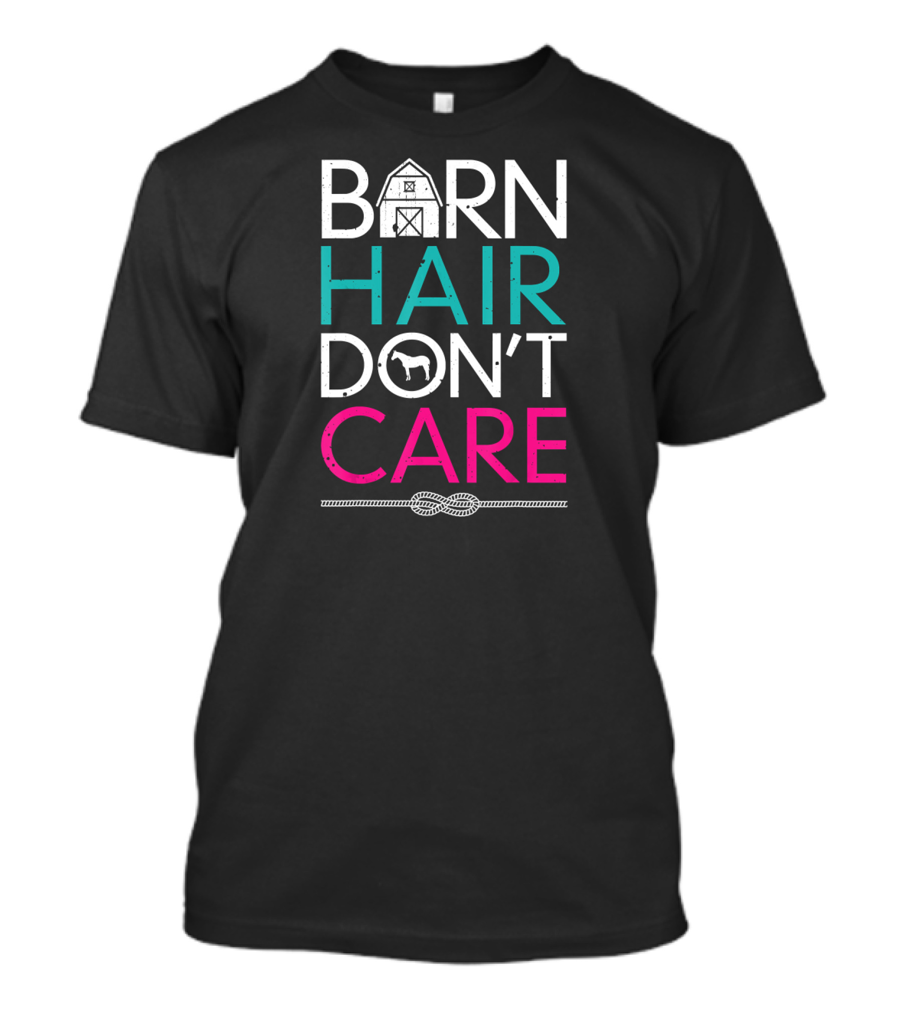 Barn Hair Don't Care Horse Girls Barn T-Shirt