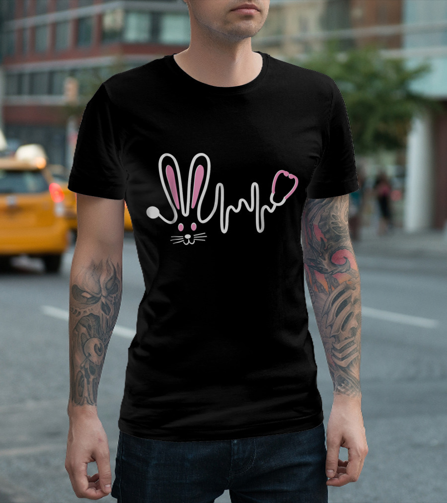 Stethoscope Bunny Nurse Doctor Easter T-Shirt