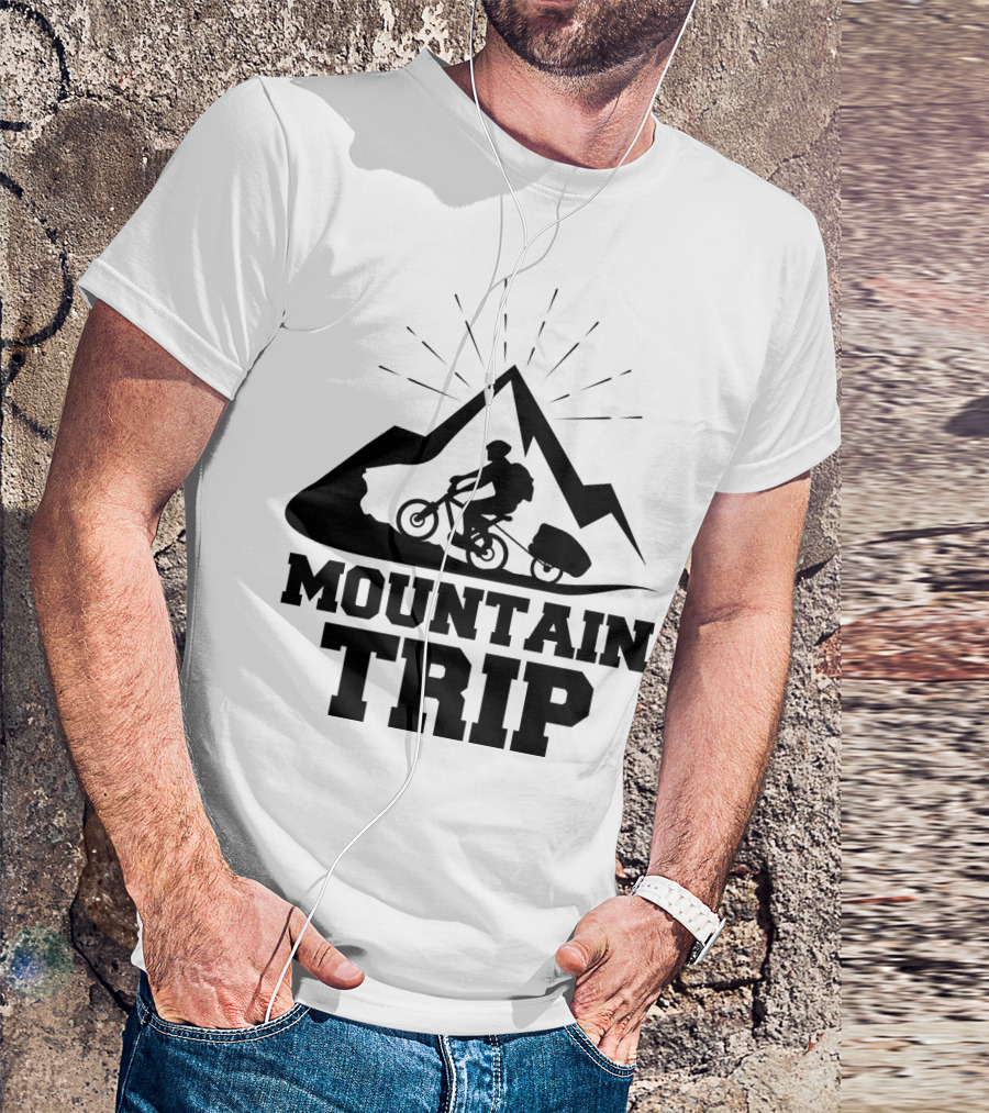 Mountain Trip Adventure Cycling With Trail Rider T-Shirt