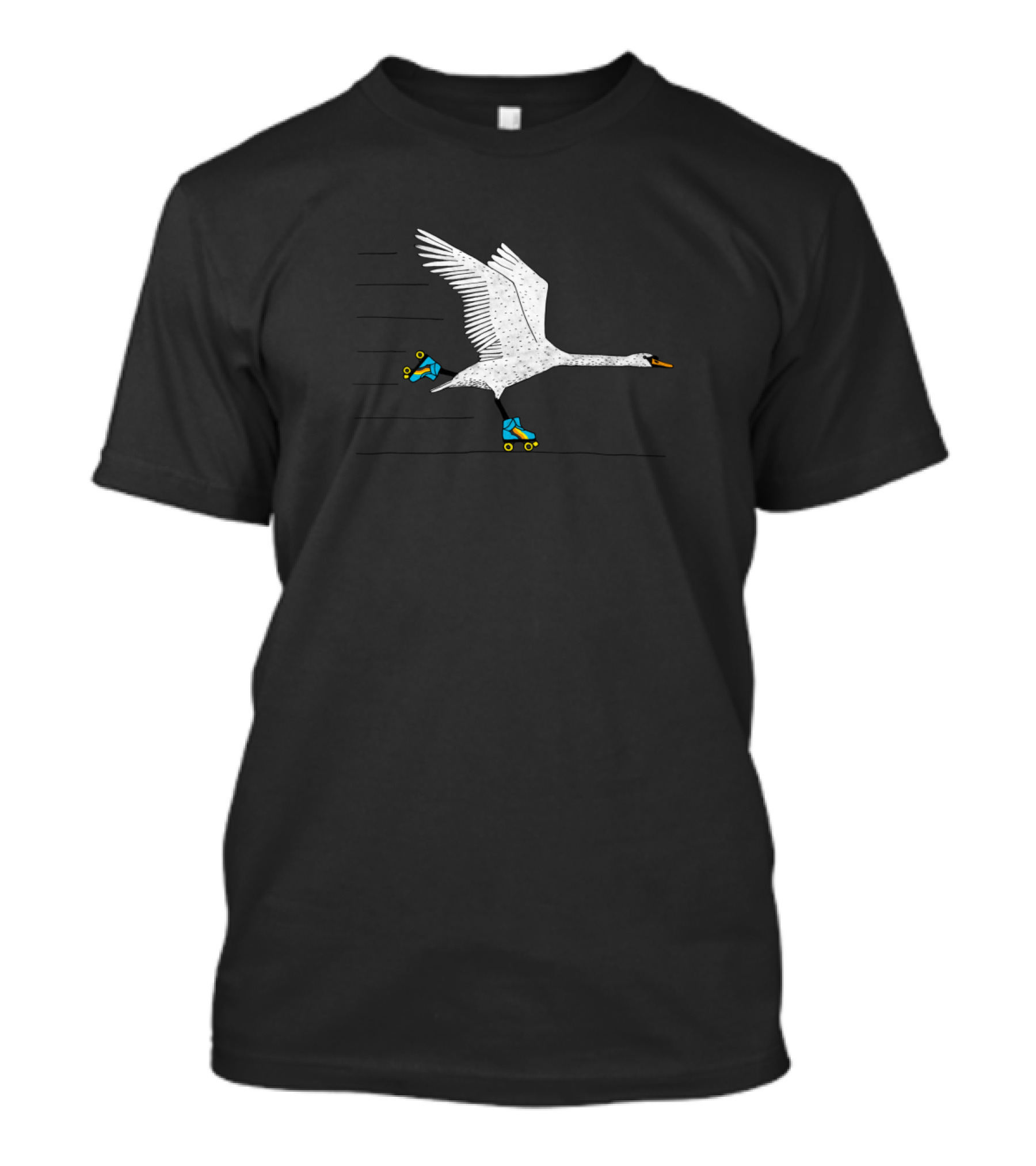Roller Skating Swan Speed Adventure T-Shirt