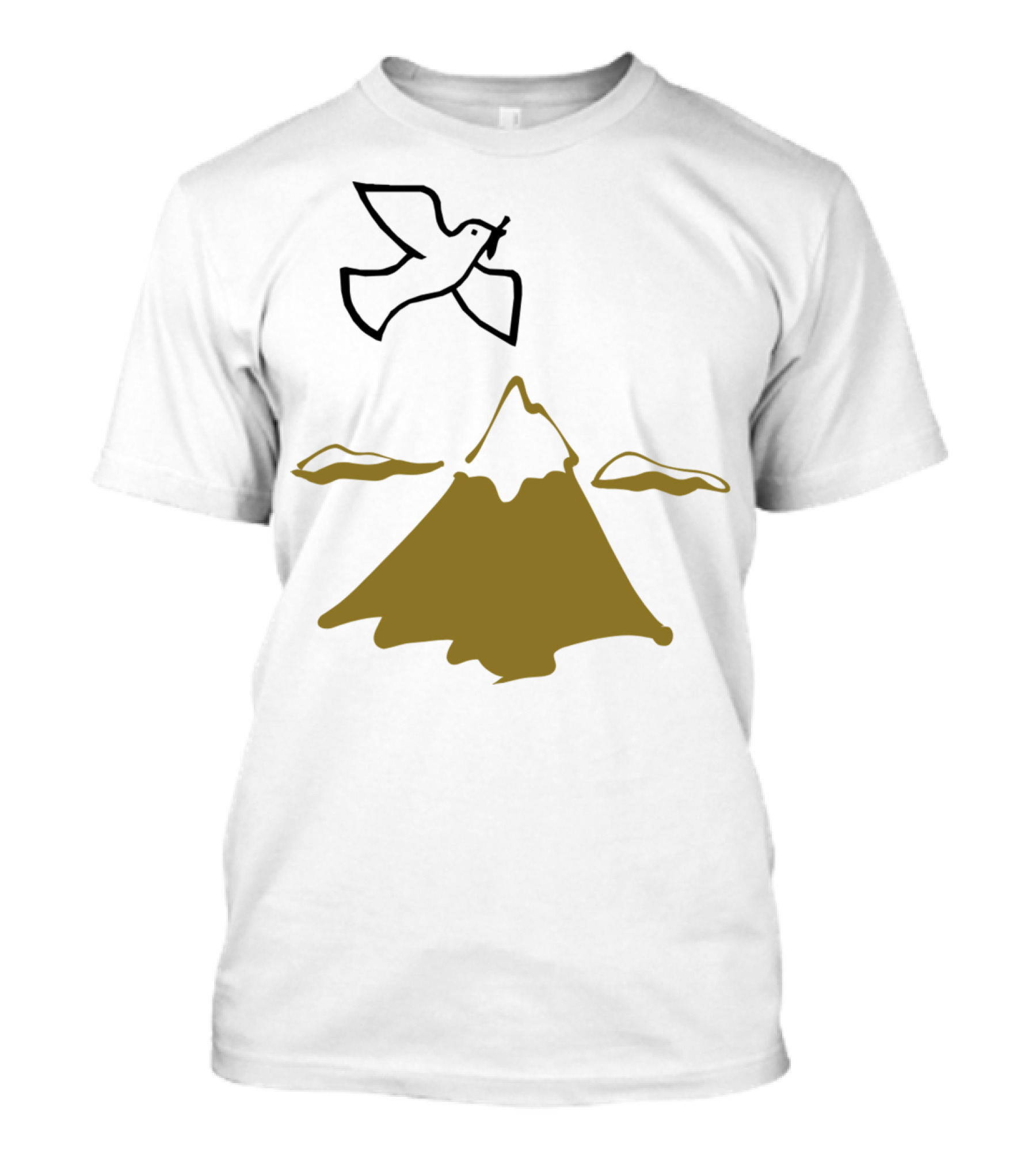 Peace Dove Over Golden Mountain T-Shirt