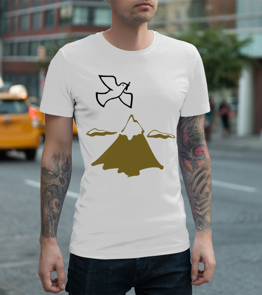 Peace Dove Over Golden Mountain T-Shirt