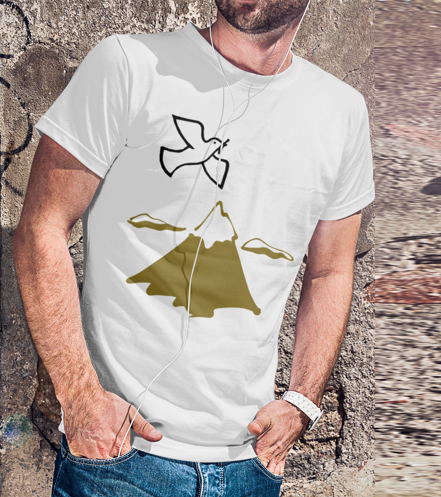 Peace Dove Over Golden Mountain T-Shirt