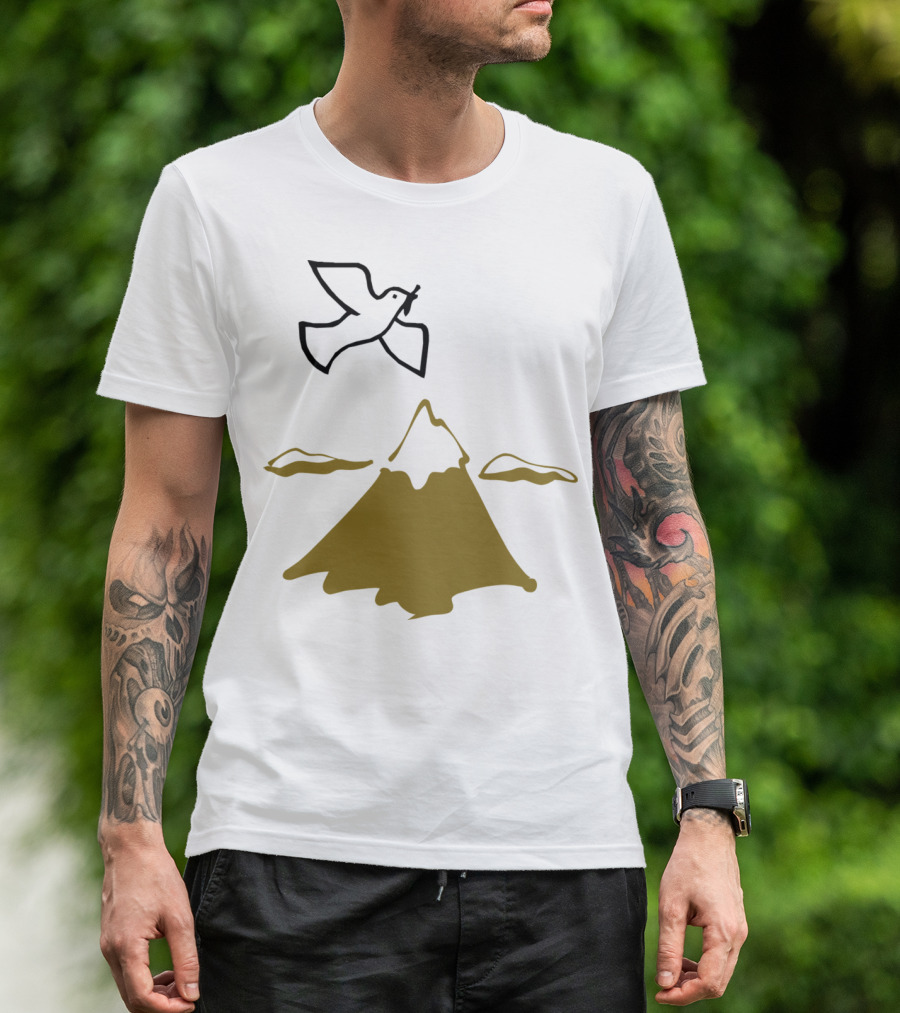 Peace Dove Over Golden Mountain T-Shirt