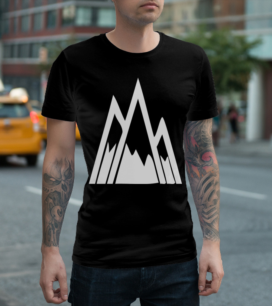 Geometric Peaks Mountain T-Shirt