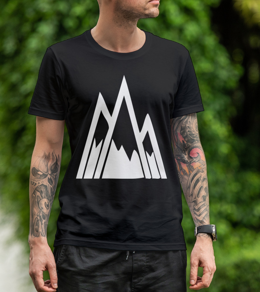 Geometric Peaks Mountain T-Shirt