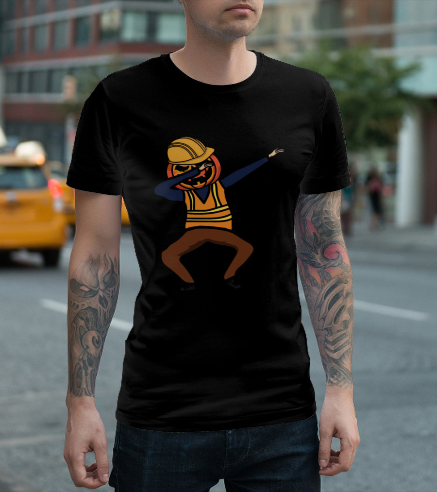PUMPKIN DAB CONSTRUCTION WORKER ENGINEER HALLOWEEN T-Shirt