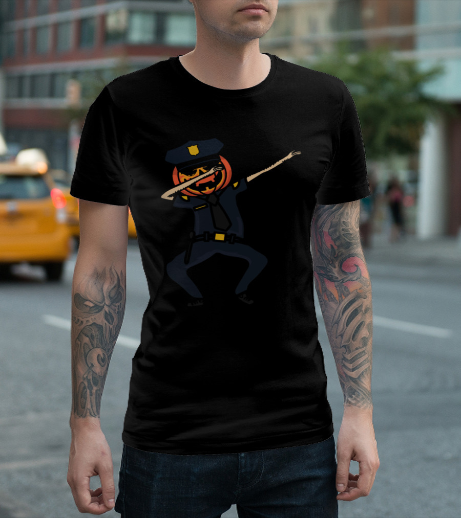 PUMPKIN DAB POLICE OFFICER HALLOWEEN DANCE T-Shirt