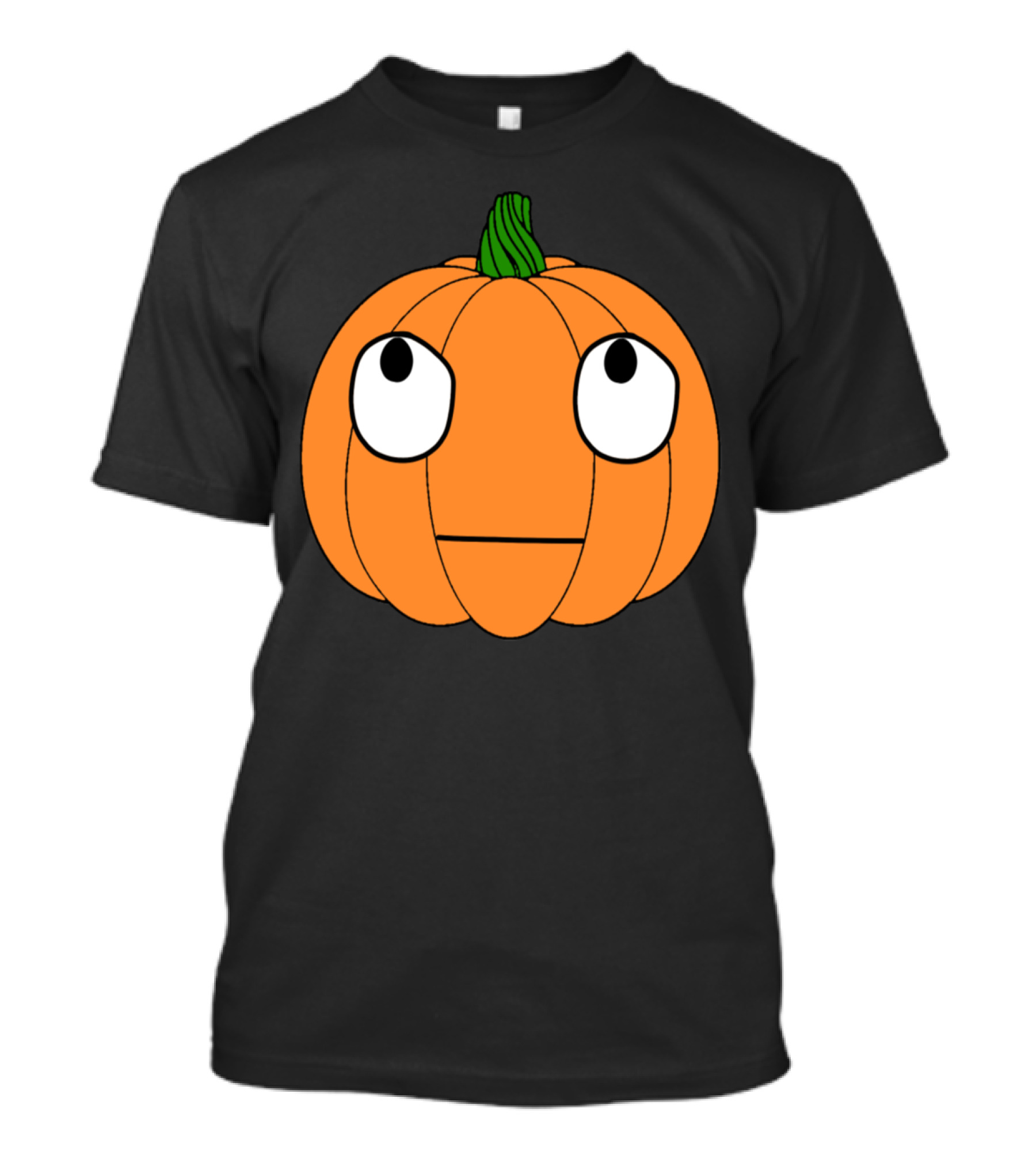 Pumpkin Eyes Emote Cartoon Expression T-Shirt