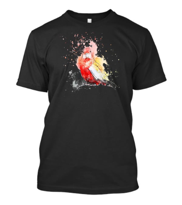 Vibrant Watercolor Parakeet Burst T-Shirt