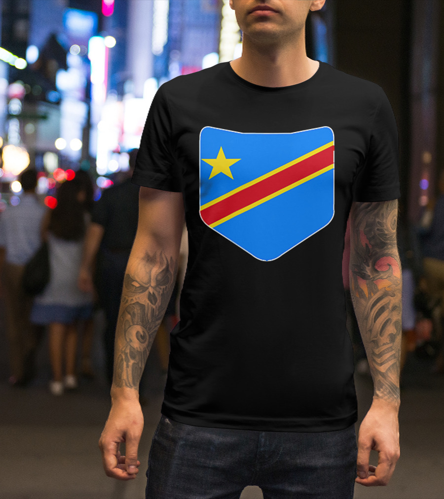 Congo Democratic Republic Flag Emblem 	 T-Shirt