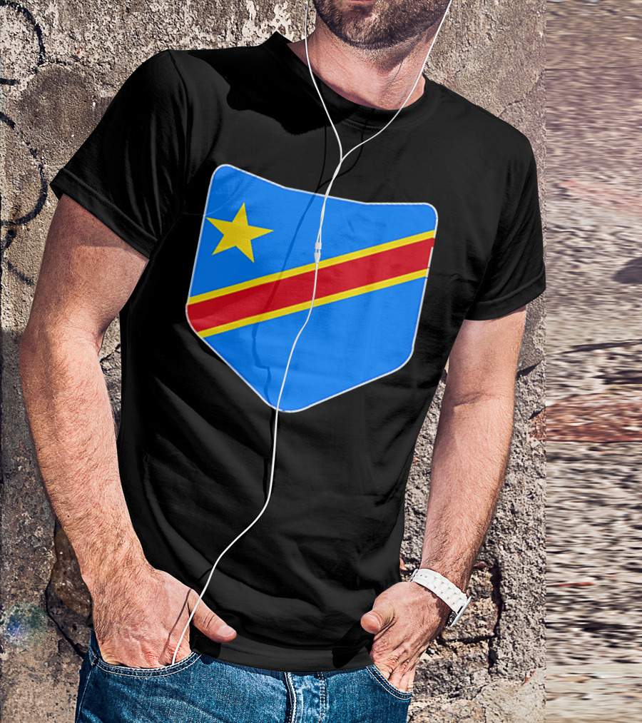 Congo Democratic Republic Flag Emblem 	 T-Shirt