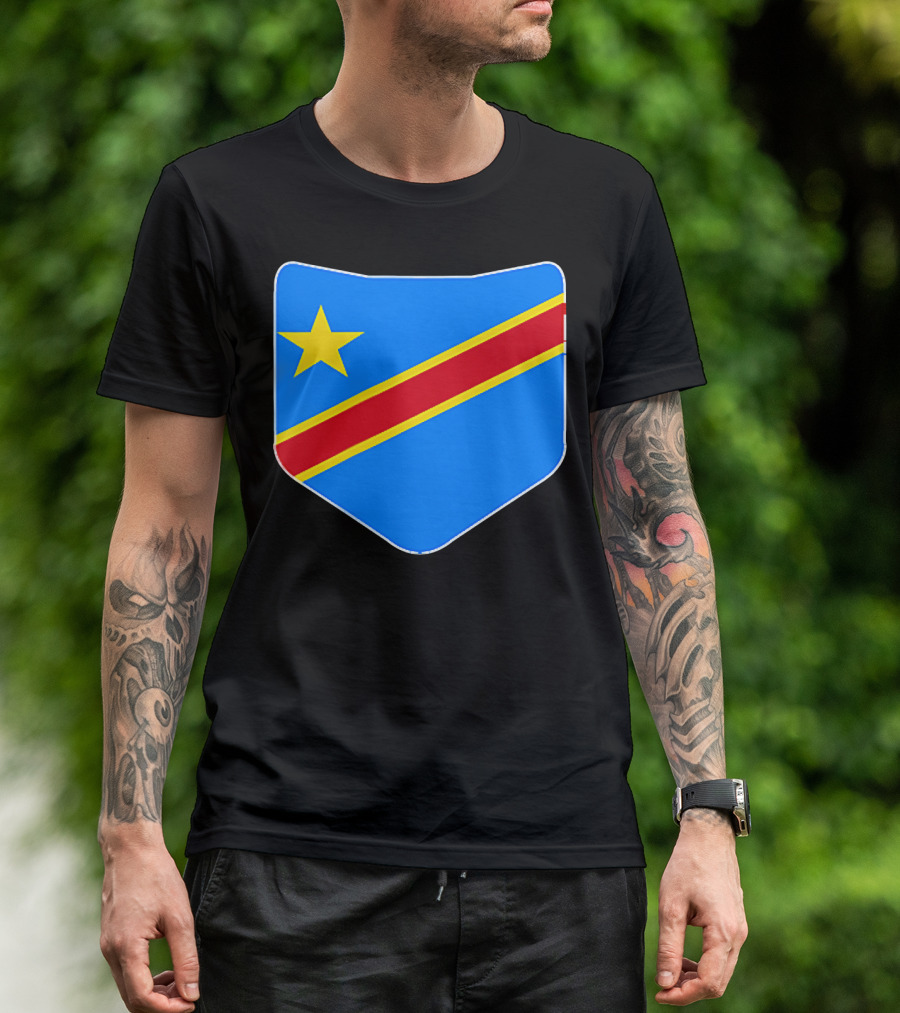 Congo Democratic Republic Flag Emblem 	 T-Shirt