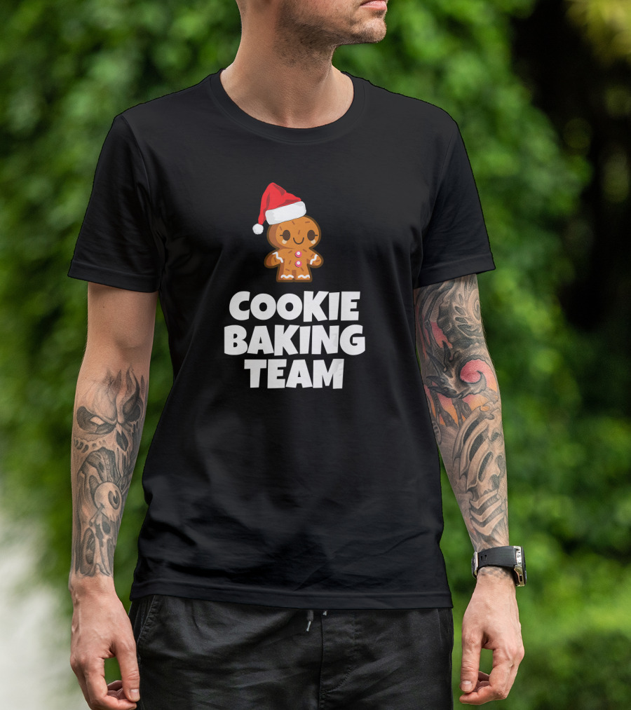 Cookie Baking Team Gingerbread Santa Hat T-Shirt