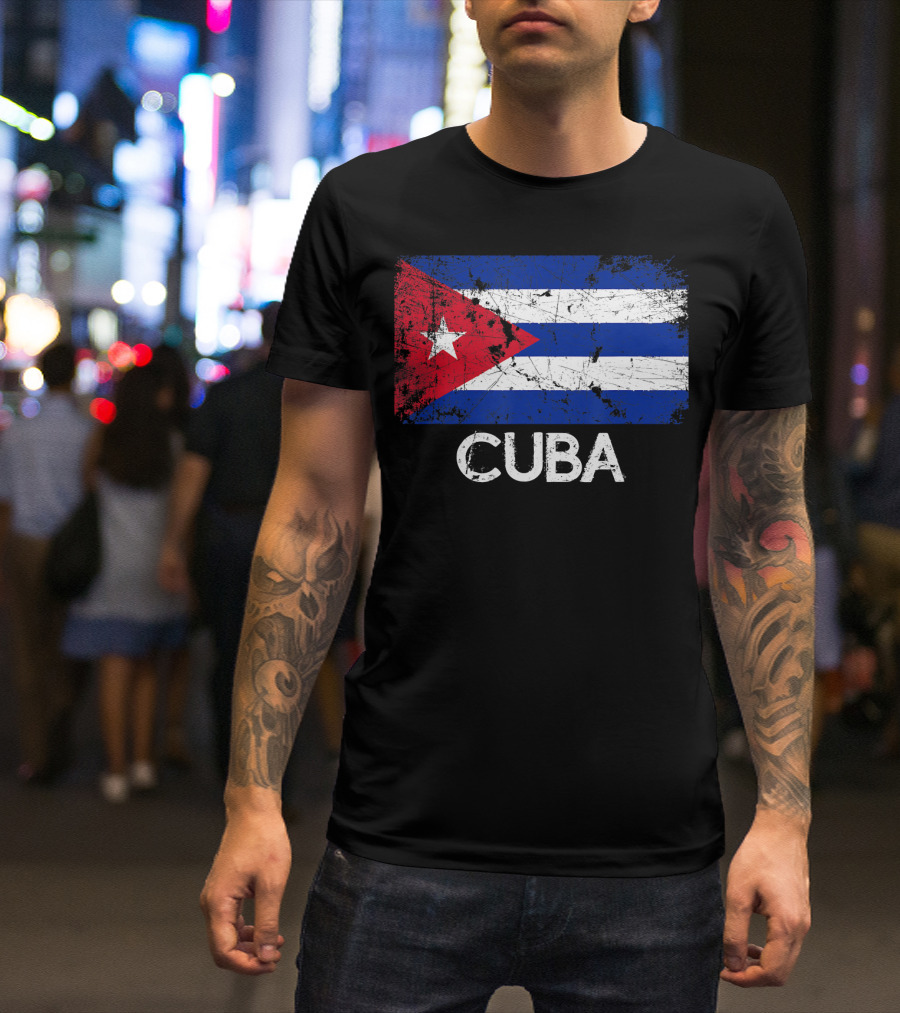 Cuban Flag Vintage Cuba T-Shirt