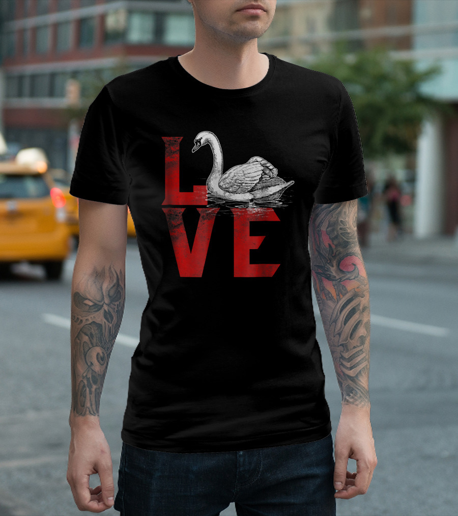 Love Swans Cute Waterbird Wild T-Shirt