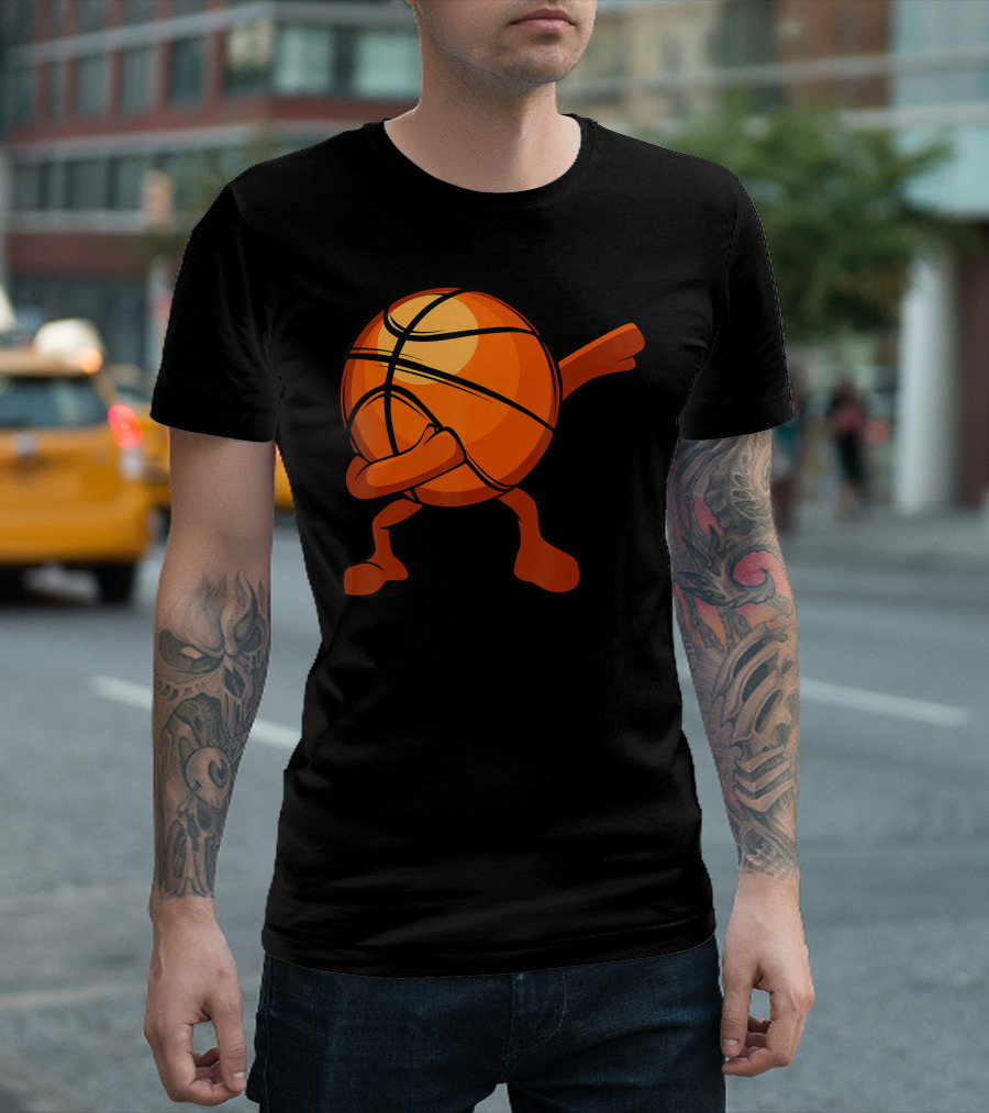 Funny Dabbing Basketball Cartoon Character Player Legend T-Shirt