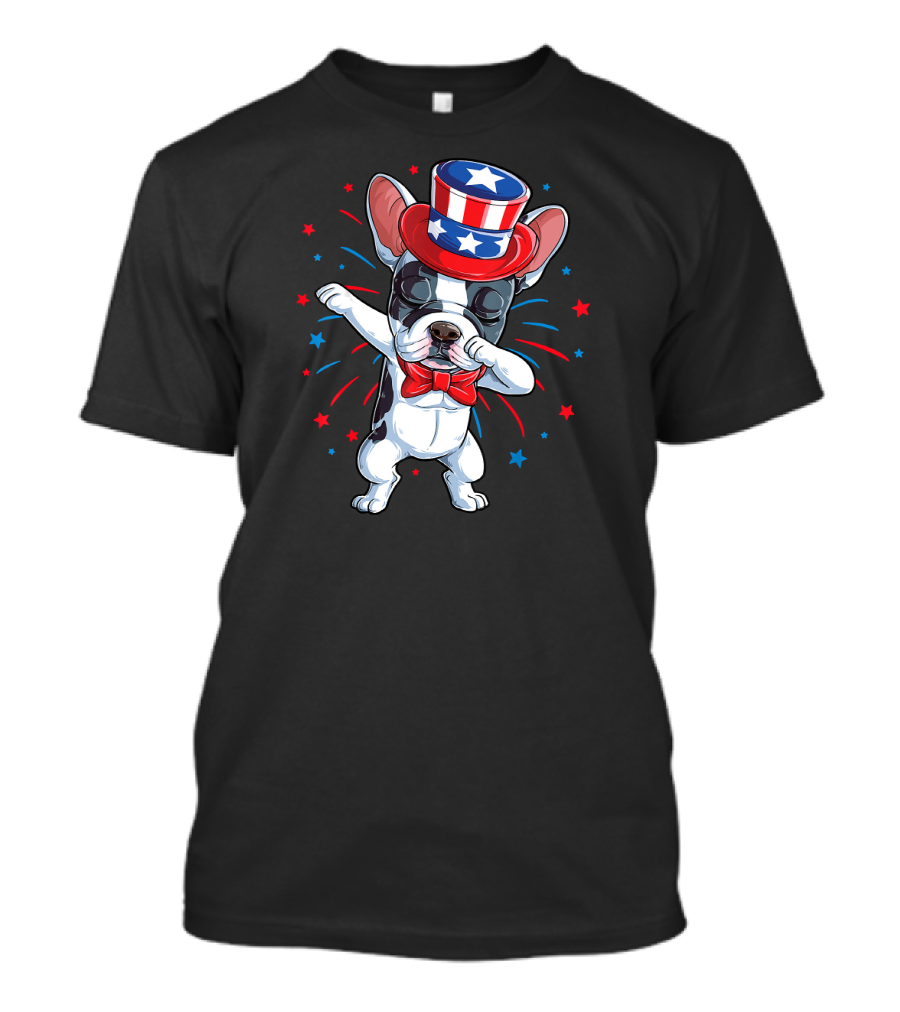 Patriotic Dabbing French Bulldog Uncle Sam 4th Of July T-Shirt