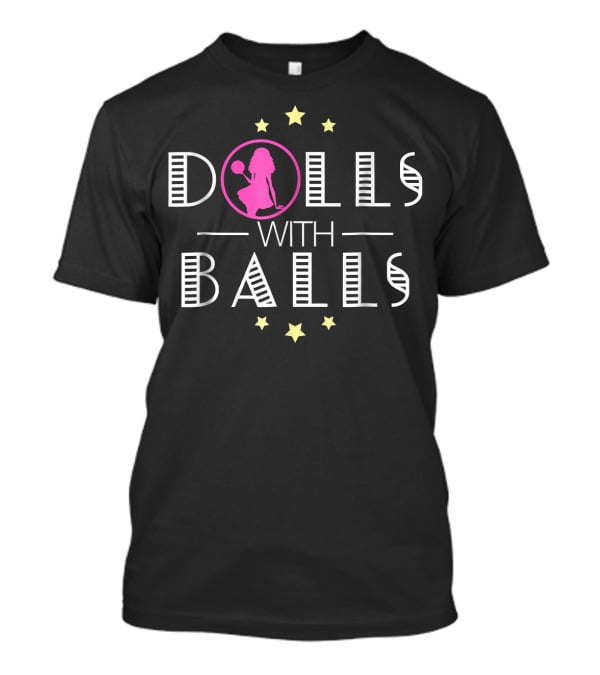 Dolls With Balls Funny Team Stars Bow T-Shirt