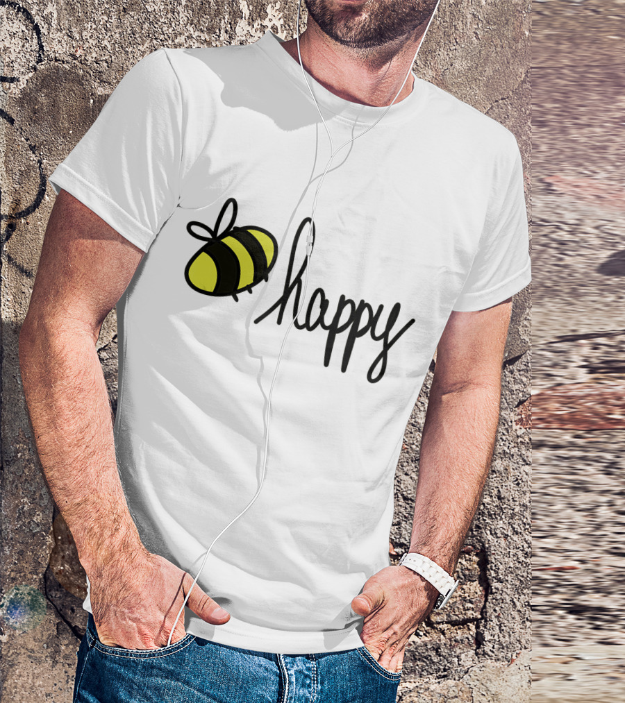 Happy Doodle Bee Handrawn T-Shirt