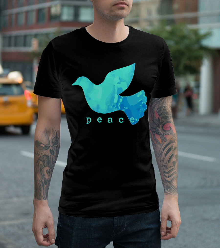 Dove Of Peace Blue Bird Affirma Peace T-Shirt