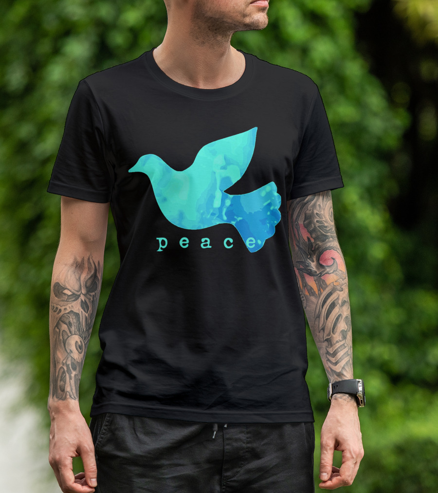 Dove Of Peace Blue Bird Affirma Peace T-Shirt