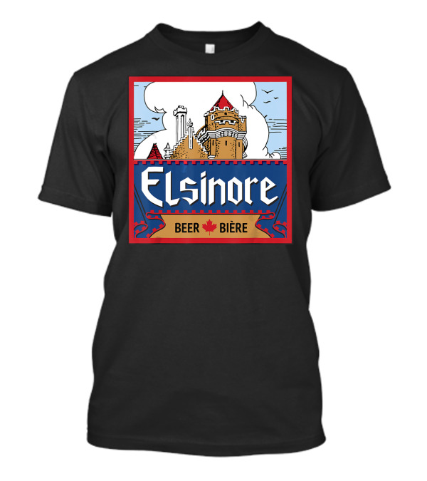 Elsinore Beer Bière Castle Design With Maple Leaf T-Shirt