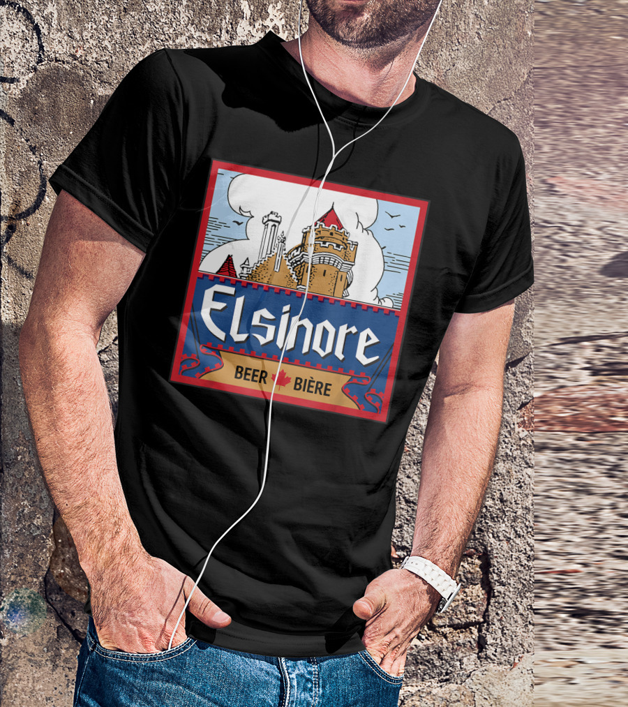Elsinore Beer Bière Castle Design With Maple Leaf T-Shirt