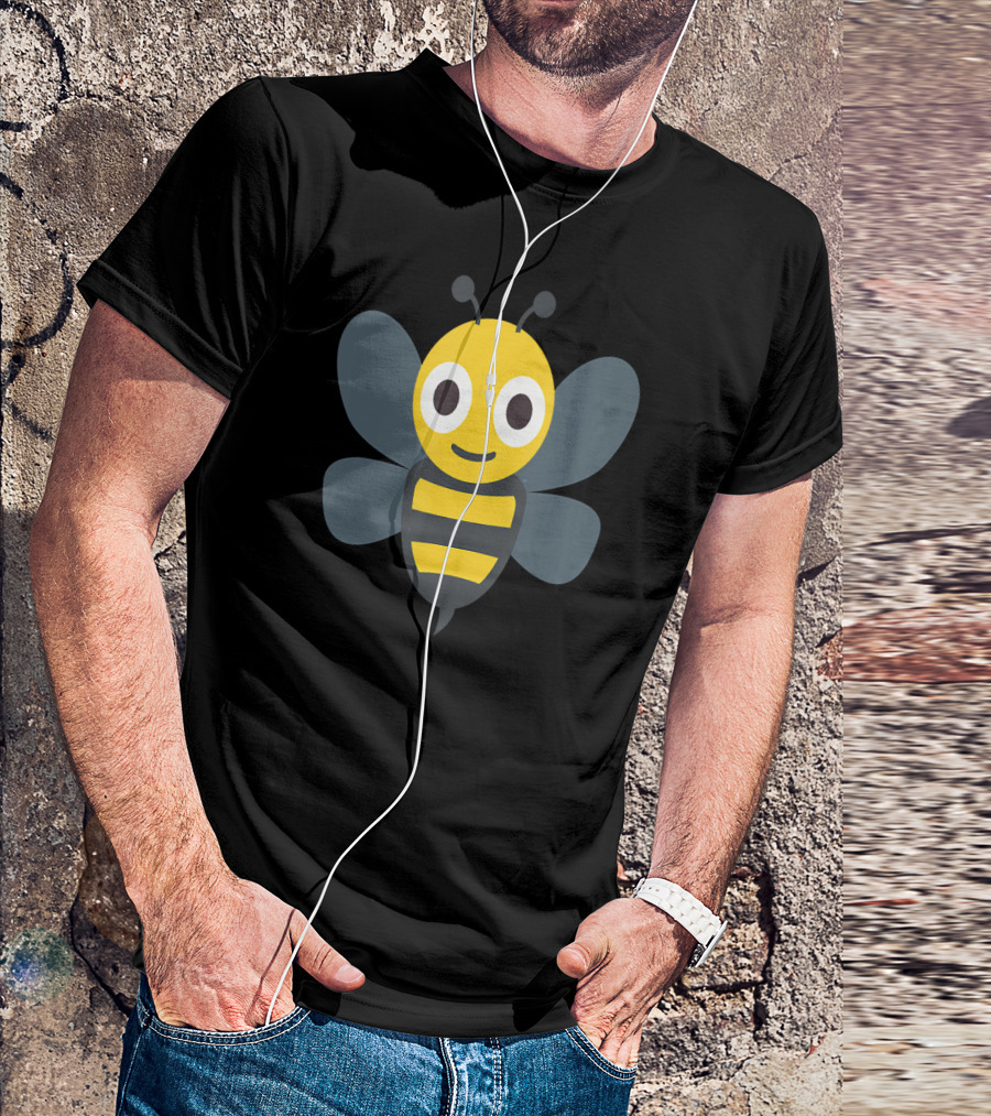 Emoji Honeybee Buzzing Bumblebee Character T-Shirt