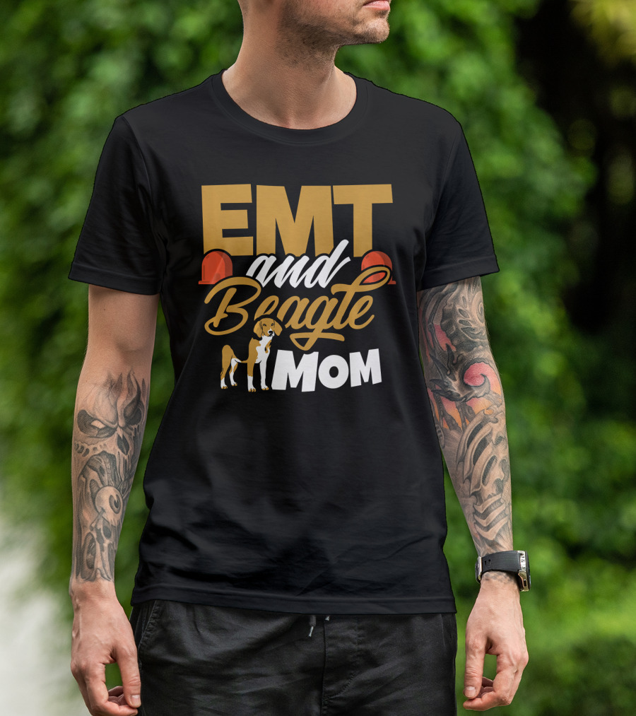 EMT And Beagle Mom Dogs Emergency Medic T-Shirt