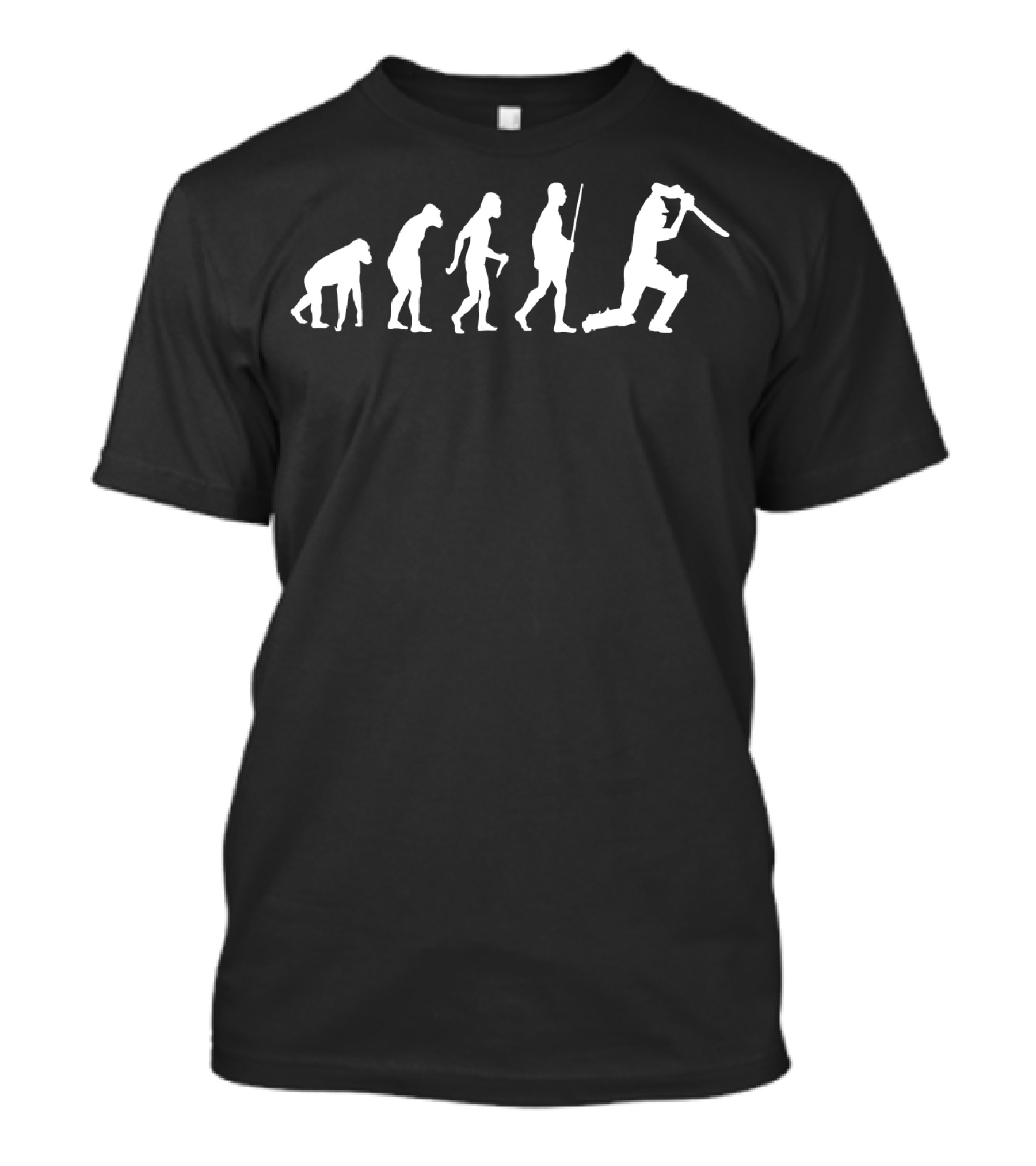 Evolution Of Cricket Sports American - Silhouette Progression Of Batting Action T-Shirt