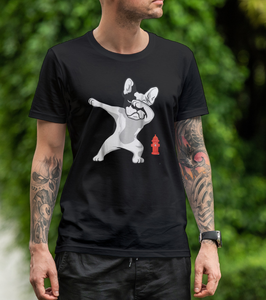 French Bulldog Frenchie Dabbing Lover Puppy Fire Hydrant T-Shirt
