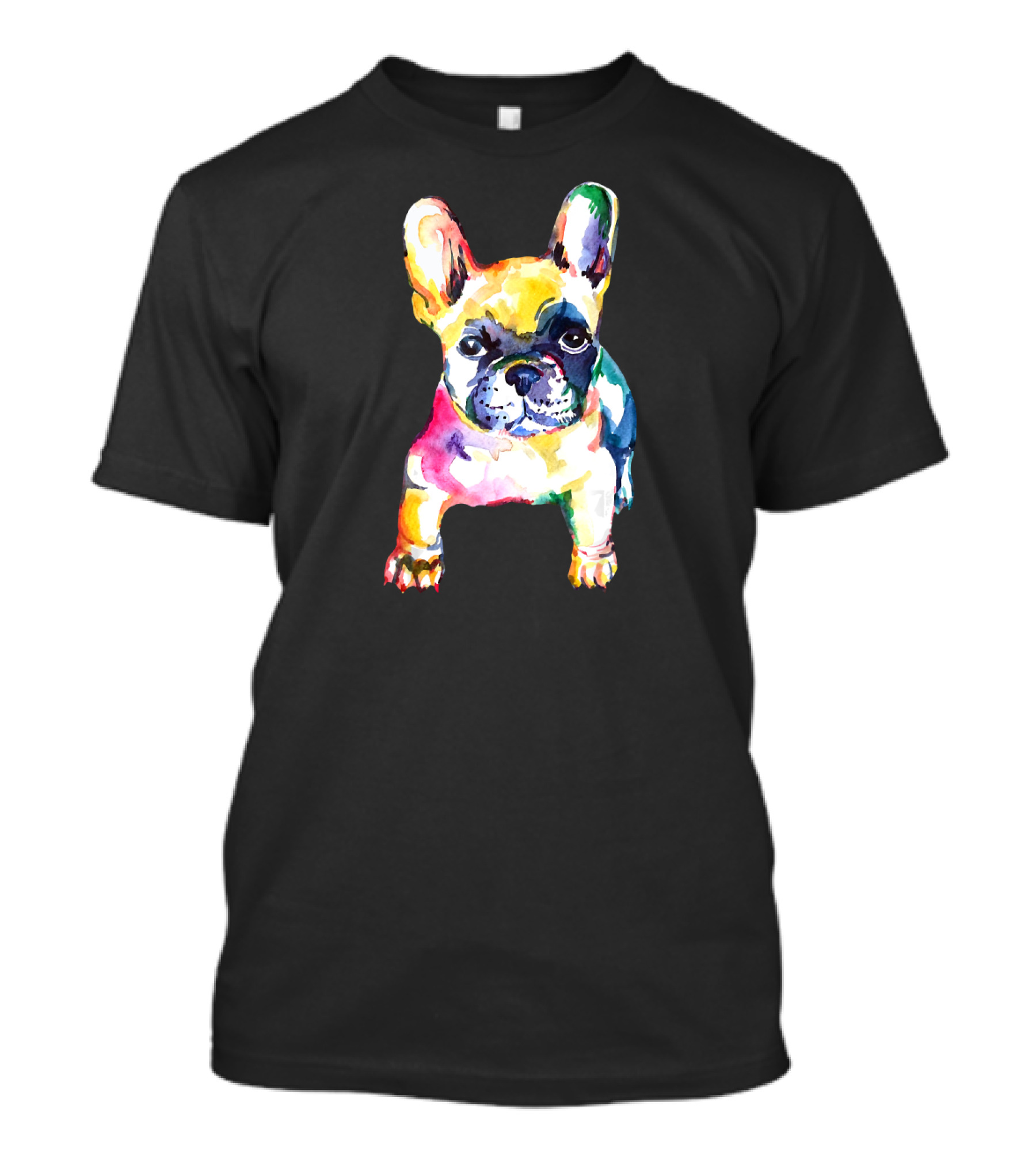 French Bulldog Colorful Watercolor Original T-Shirt
