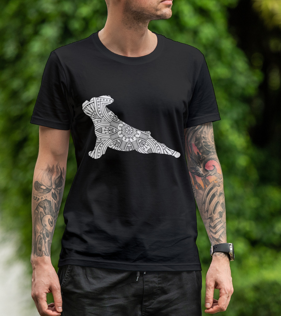 French Bulldog Yoga Mandala T-Shirt
