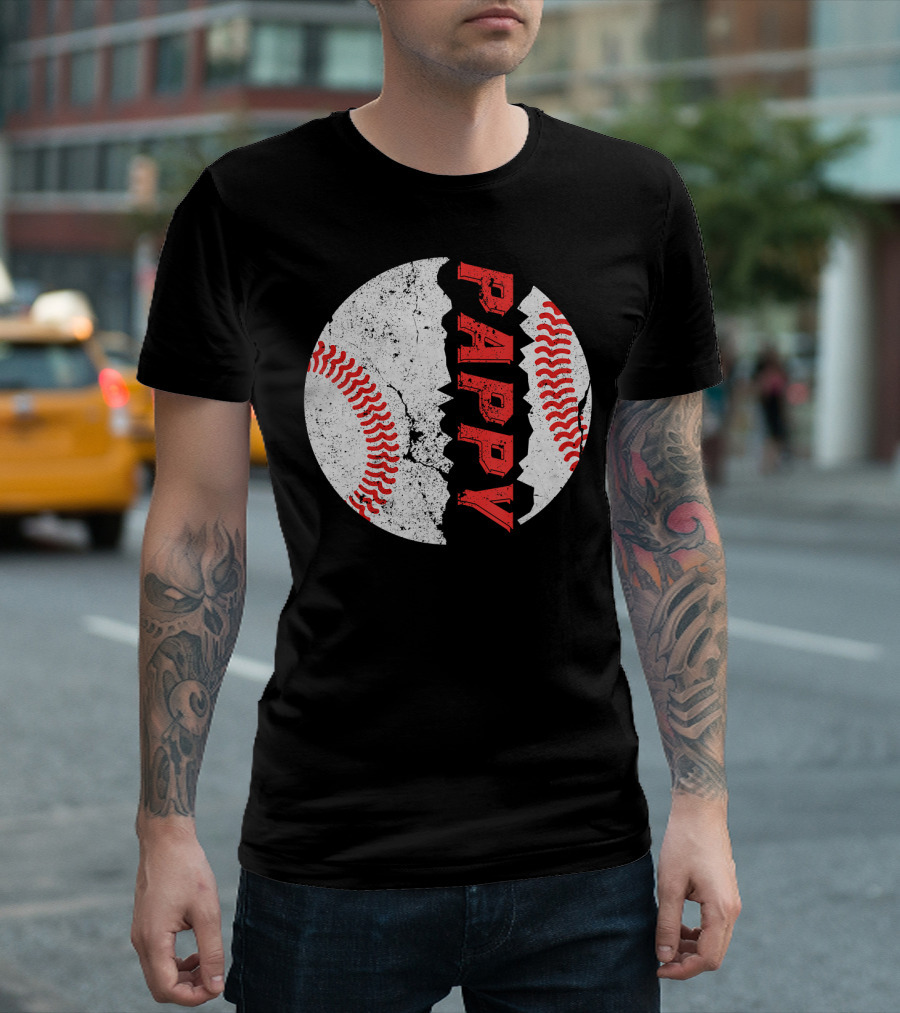 Pappy Funny Baseball Softball Crackle T-Shirt